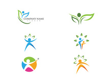 Human character logo sign