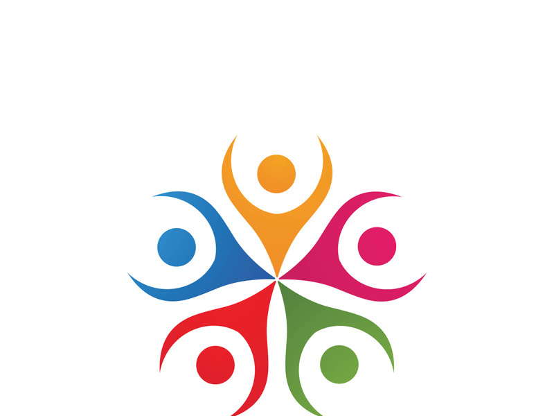 Community people logo network and social icon design template