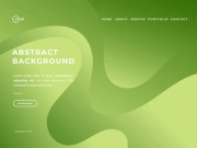 Green Abstract fluid wave