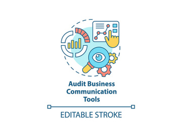 Audit business communication tools concept icon preview picture