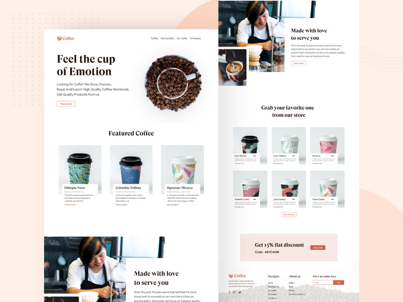 Coffee shop Website Design