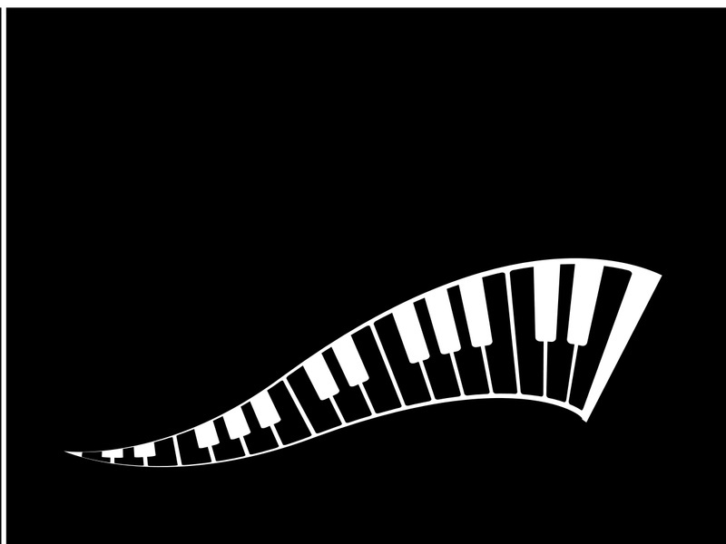 Keyboard piano vector Musical instrument illustration design template