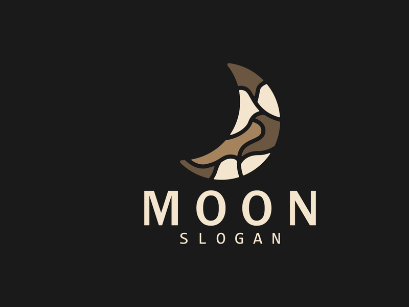 Moon Logo, Crescent Star And Moon Design