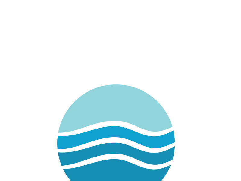 Water wave icon vector illustration design logo