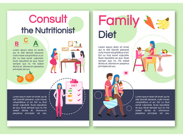 Consulting nutritionist brochure template preview picture