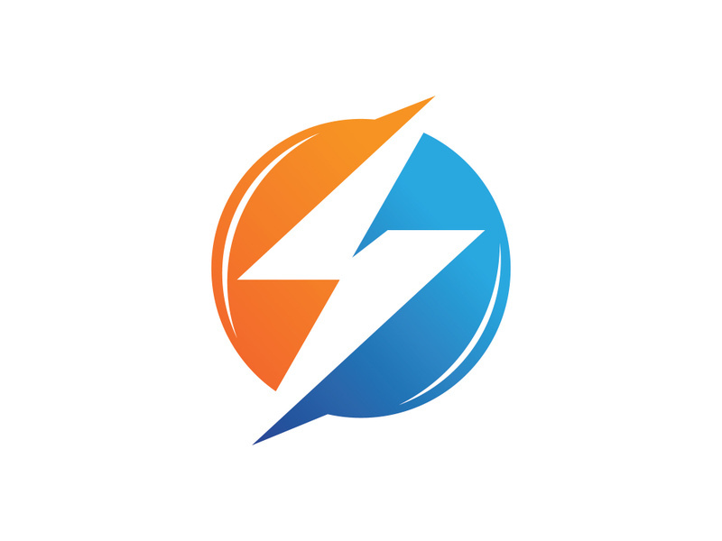 Lightning , Flash logo Template vector icon