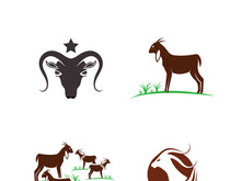 Goat logo template vector icon illustration design
