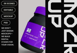 Protein Jar Mockup
