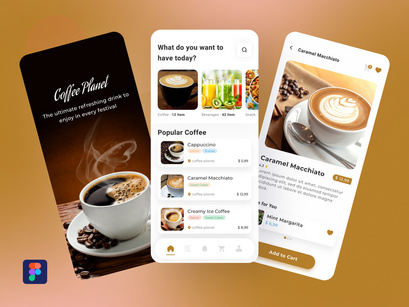 Online Coffee Shop App UI