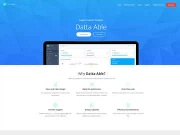 Datta Able React Admin Template preview picture