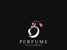 Perfume bottle logo design symbol can be used for business and cosmetic perfume shop template