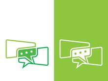 Speech bubble icon logo template vector illustration