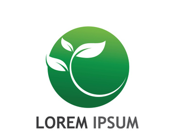 Natural green leaf logo design. preview picture
