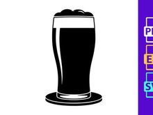 Dark beer in a pint glass with foam