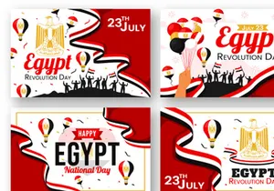 12 Egypt Revolution Day Illustration