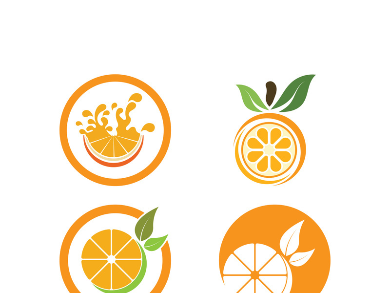 Orange logo design vector icon illustration design