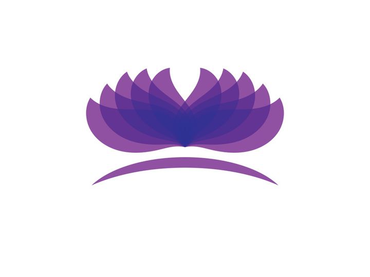 Lotus flower health meditation logo symbol