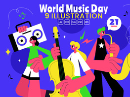 9 World Music Day Illustration preview picture