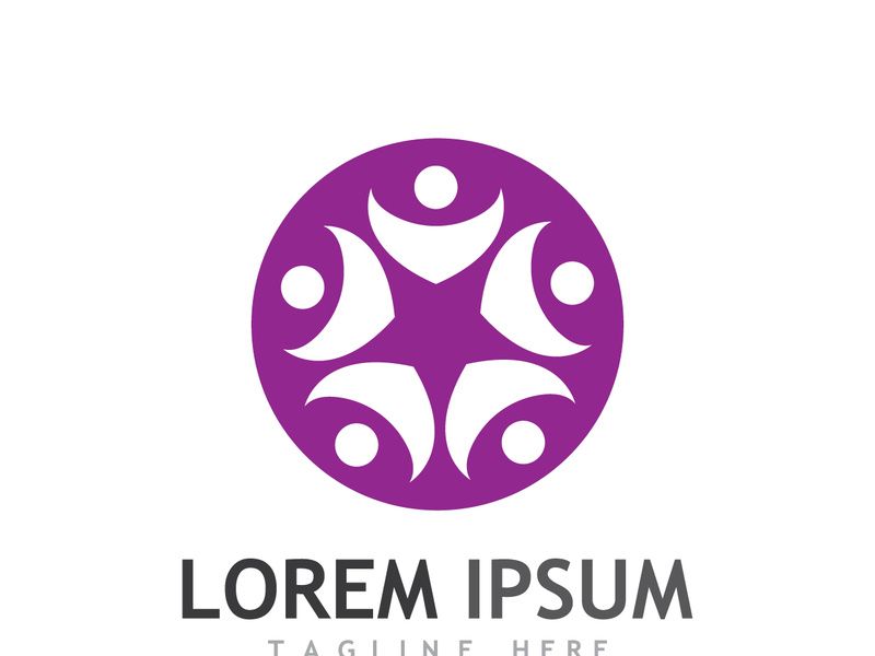People social community logo design with creative idea
