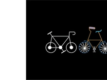 Flat design bicycle in Adobe illustrator