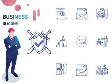 Bleu : Business And Finance IconSet preview picture