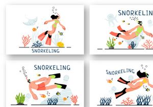 9 Snorkeling Adventure Illustration