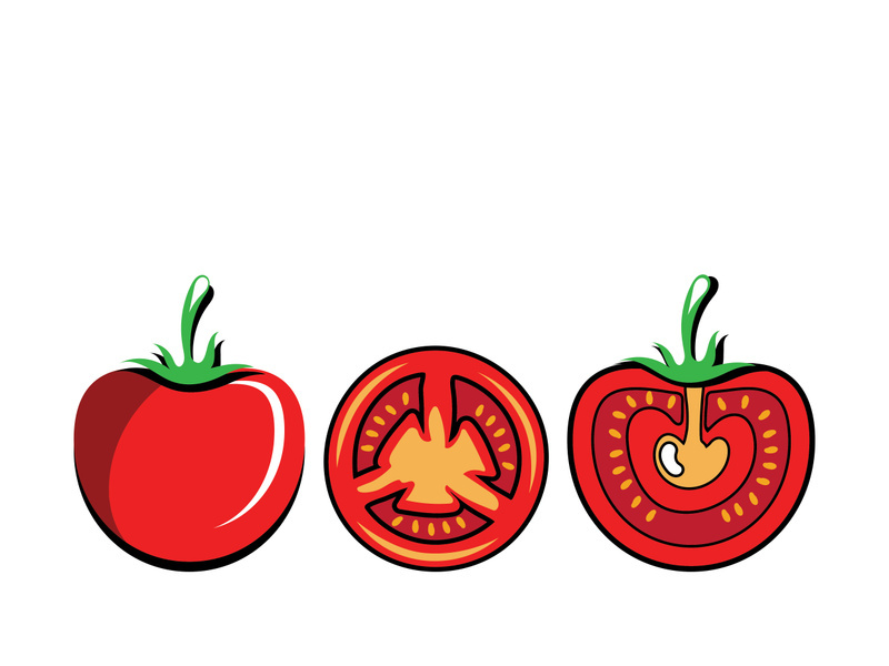 tomato logo design template illustration vector