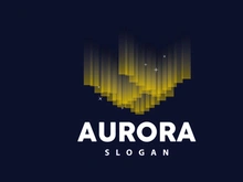 Aurora Logo, Light Wave Vector, Nature Landscape Design