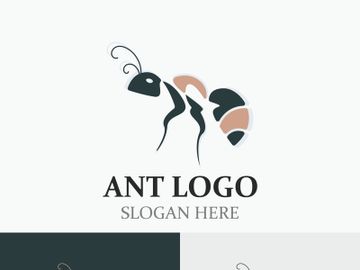 Ant logo design silhouette. Isolated animal ants on background design template vector preview picture