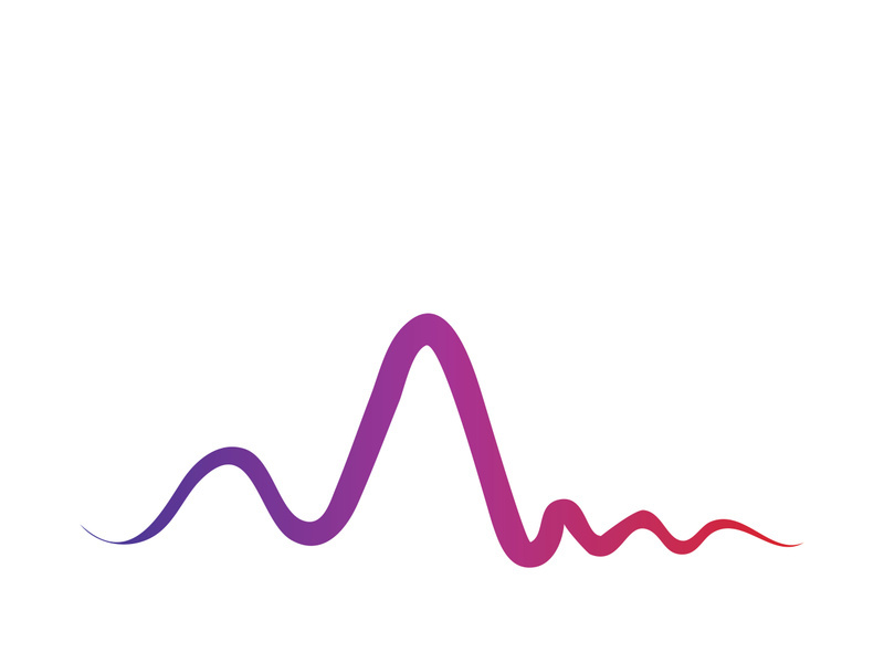Sound waves vector illustration design template