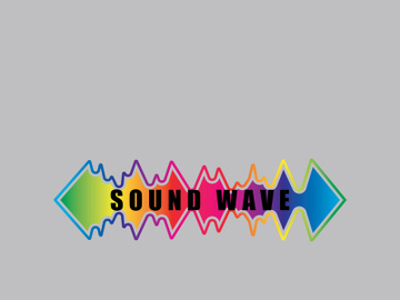 Sound waves logo background modern music vector image preview picture