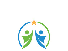 People star logo design to achieve a success or dream.