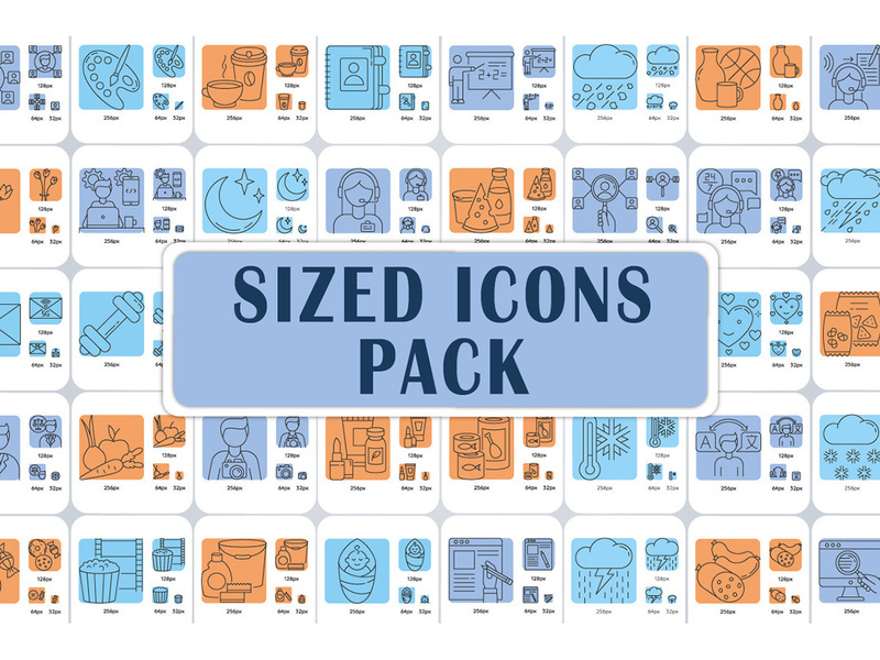 Sized icons bundle