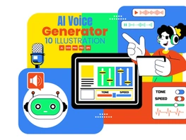 10 AI Voice Generator Tools Illustration preview picture