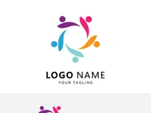 Community and adoption care Logo vector icon template