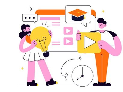 10 Online Course Vector Illustration