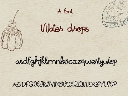 Water Drops – A Fresh & Fluid Handwritten Font