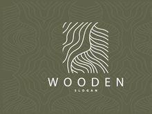 Wood Logo, Wood Fiber Bark Layer Vector