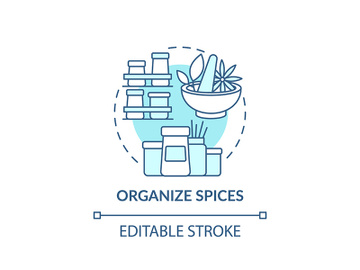 Organizing spices concept icon preview picture