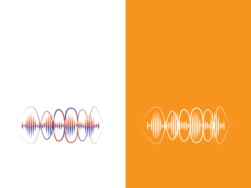 Sound waves vector illustration design template