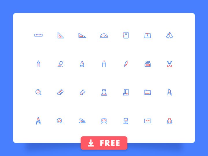 Stationery icon set