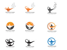Magic lamp aladin vector logo