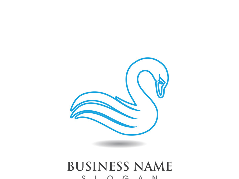 Swan logo and symbol vector