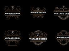 Retro Vintage Design, Luxurious Minimalist Vector Ornament Logo
