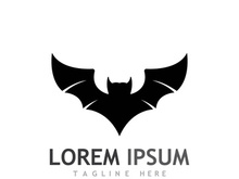 creative night bat silhouette logo.