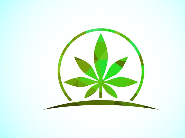 Marijuana leaf. Medical cannabis. Hemp oil. cannabis or marijuana leaf logo