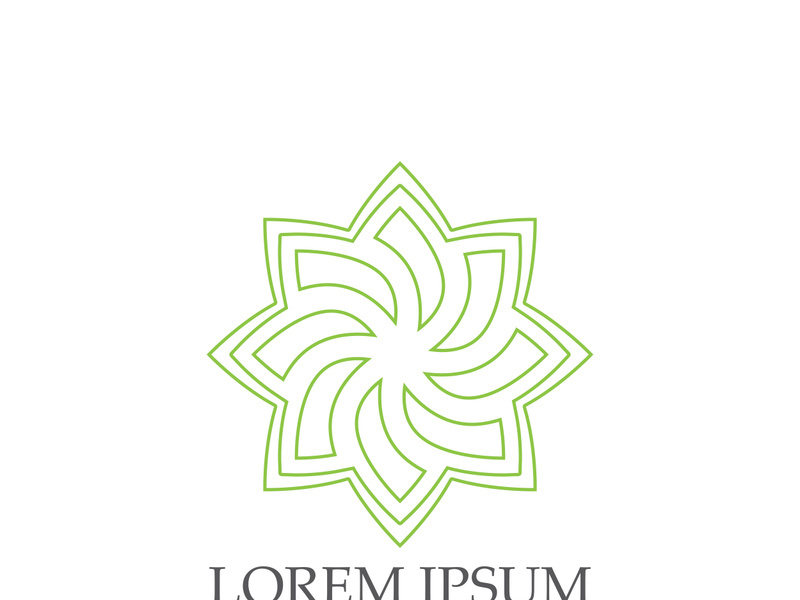 Logos of green Tree leaf ecology nature element vector