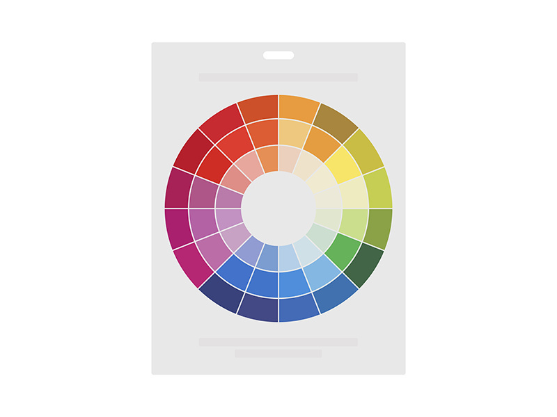 Color wheel semi flat color vector object