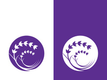 Fresh lavender flower logo vector flat design