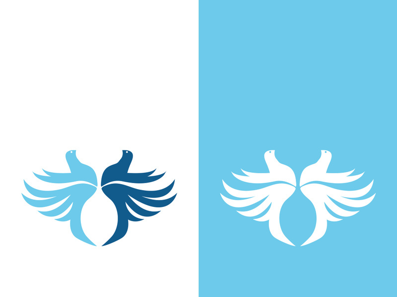 Dove bird logo vector design illustration